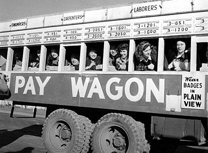Mobil pay wagon at Hanford Engineer Works, Hanford, Washington