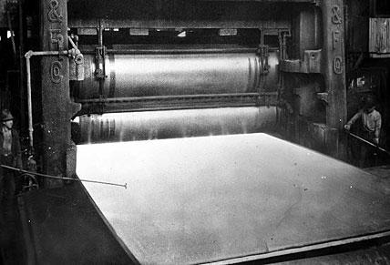 206" rolling mill at Lukens Steel Company, Coatesville, Pennsylvania