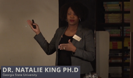Natalie King speaking at the Rewriting the Story of Girls' Education in Stem event, held at the Wagner Free Institute of Science on March 7, 2019 Natalie King speaking at the Rewriting the Story of Girls' Education in Stem event, held at the Wagner Free Institute of Science on March 7, 2019